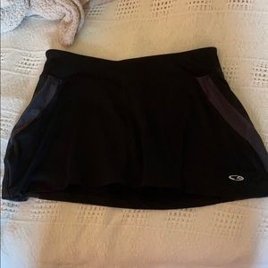 Black Champion tennis skort